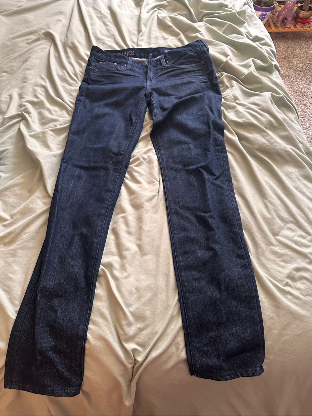 J. Crew Dark Blue Women's Straight-Leg Toothpick Jeans